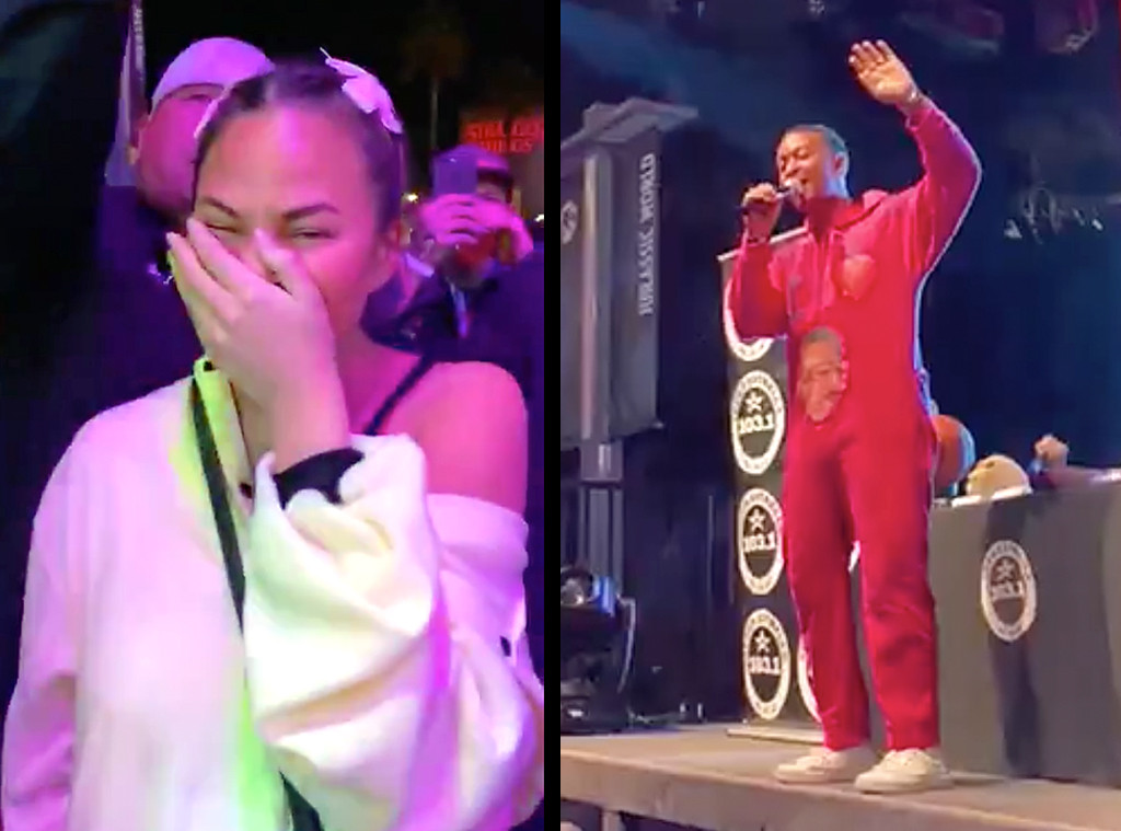 Chrissy Teigen Shares Video Of John Legend Performing While Drunk E Online